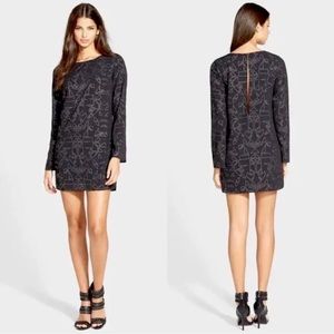 TILDON Women Size Medium Black Long Sleeve Dress